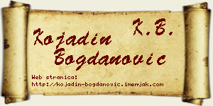 Kojadin Bogdanović vizit kartica